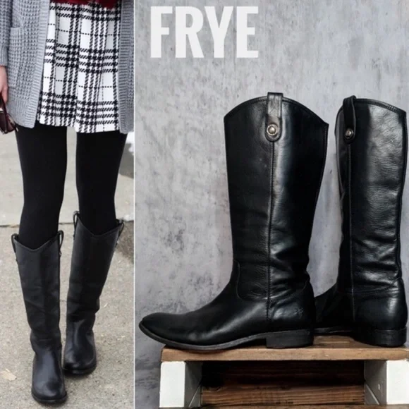 Frye | Shoes | Frye Womens Melissa Button Boot Black Wide  display picture 2